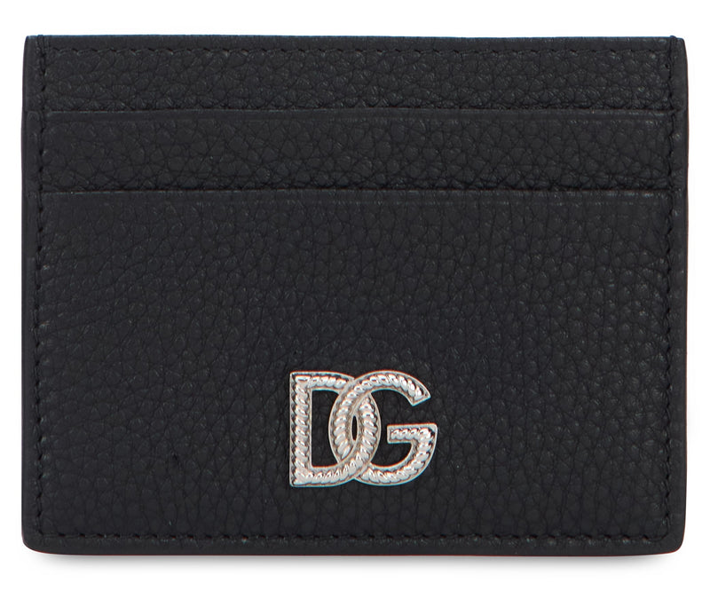 Dolce & Gabbana Leather Card Case — Black Cases