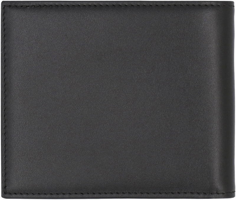 Dolce & Gabbana Embossed Logo Calfskin Wallet — Black Calf