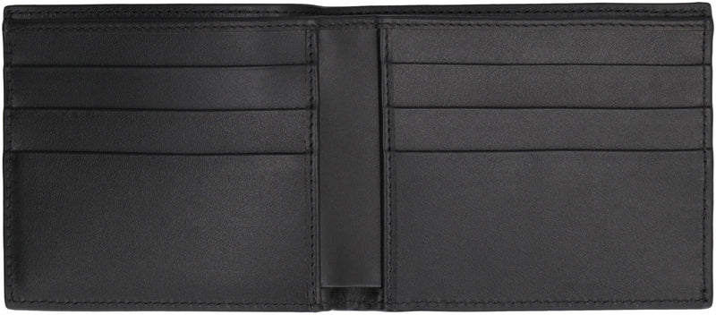 Dolce & Gabbana Embossed Logo Calfskin Wallet — Black Calf