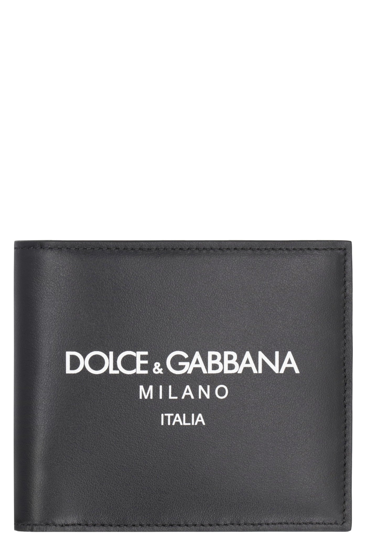 Dolce & Gabbana Calf Leather Flap-Over Wallet — Black Cardholders
