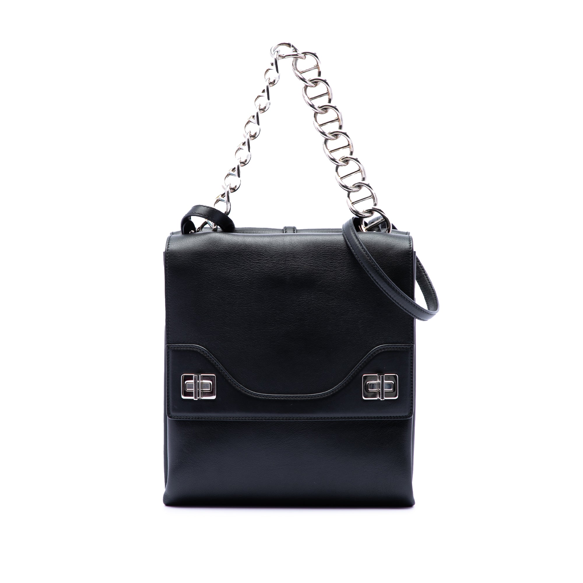Soft Calf Double Turnlock Satchel - Image 1