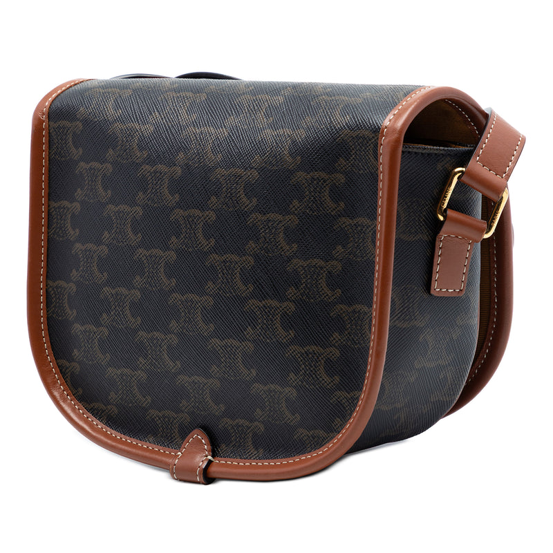 Medium Triomphe Coated Canvas Folco Crossbody - Image 2