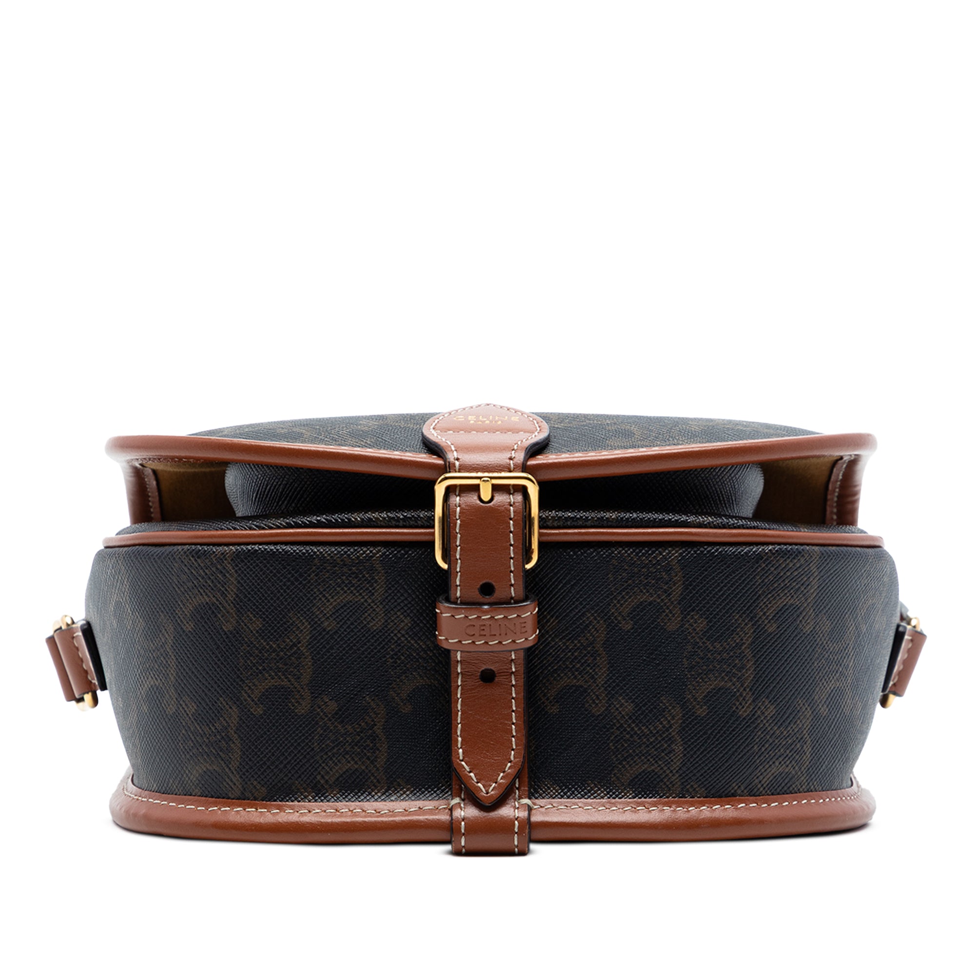 Medium Triomphe Coated Canvas Folco Crossbody - Image 3