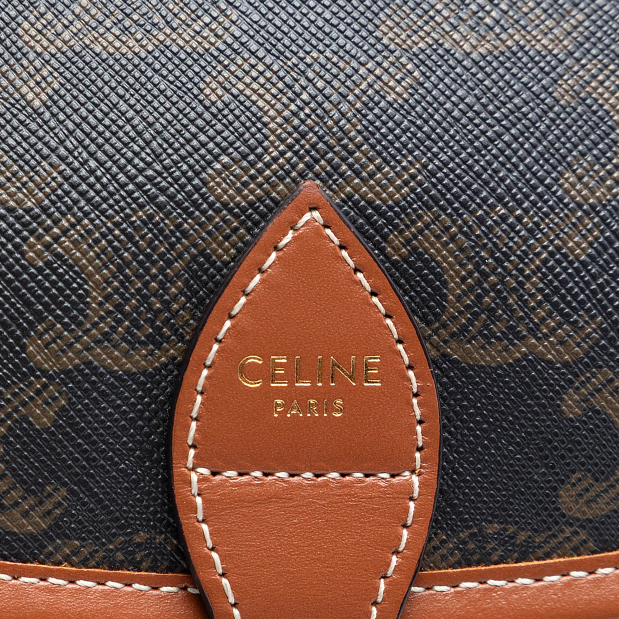 Medium Triomphe Coated Canvas Folco Crossbody - Image 5