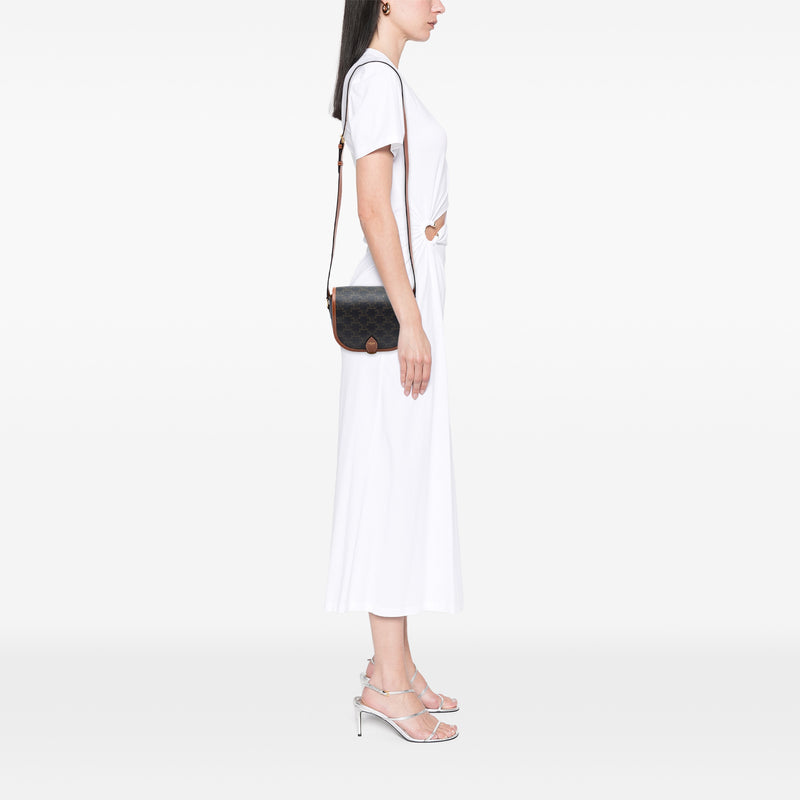 Medium Triomphe Coated Canvas Folco Crossbody - Image 6