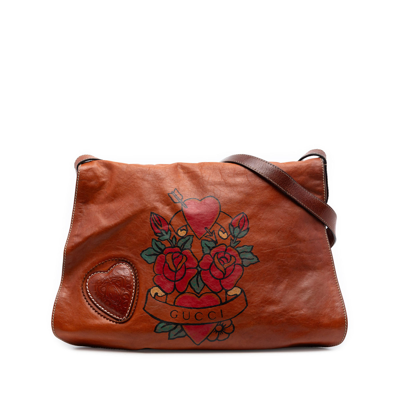 Calfskin Tattoo Heart Tribeca Crossbody - Image 1