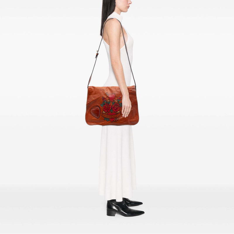 Calfskin Tattoo Heart Tribeca Crossbody - Image 6