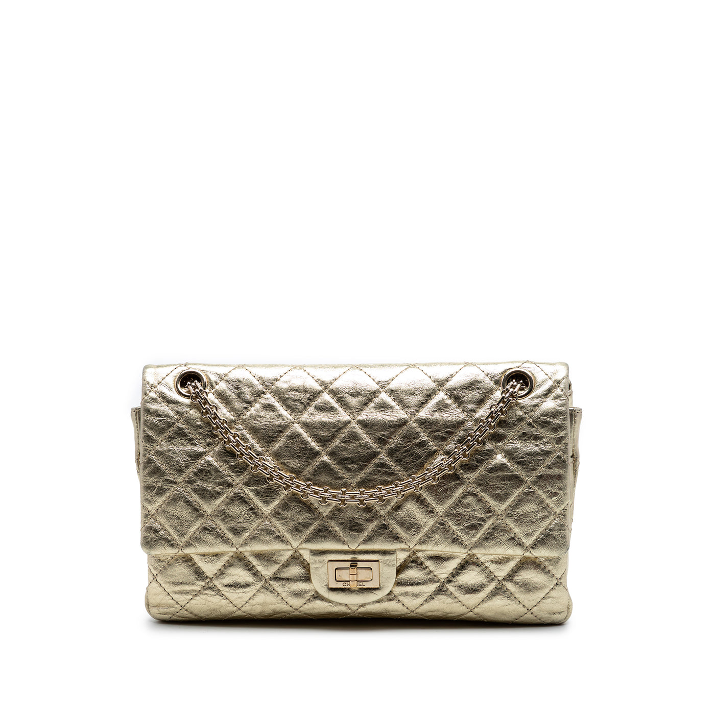 Quilted Metallic Aged Calfskin Reissue 2.55 Double Flap 226 - Image 1