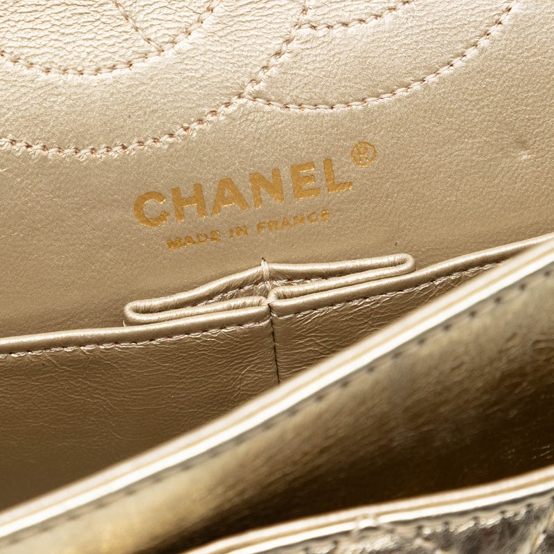 Quilted Metallic Aged Calfskin Reissue 2.55 Double Flap 226 - Image 5