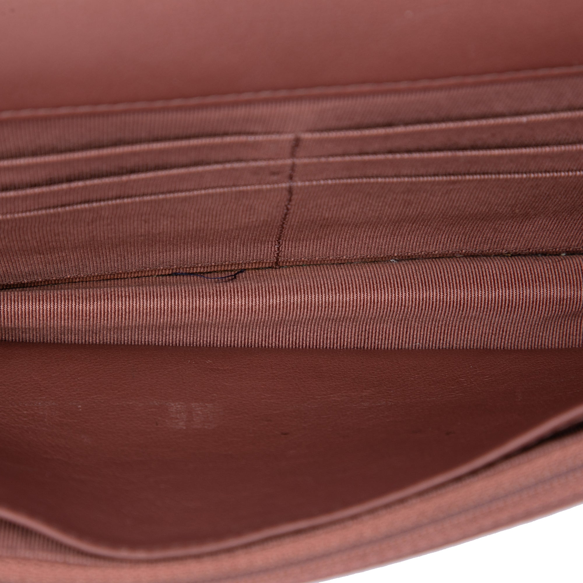 CC Quilted Striated Metallic Patent Wallet on Chain - Image 4