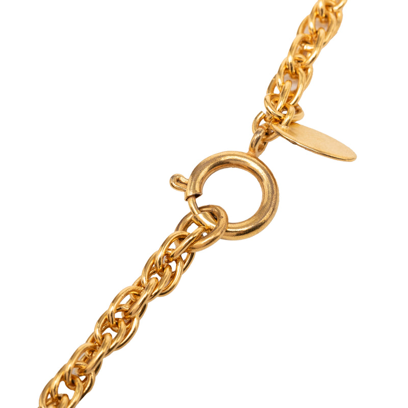 CC Gold Plated Medallion Sunburst Pendant Necklace - Image 4