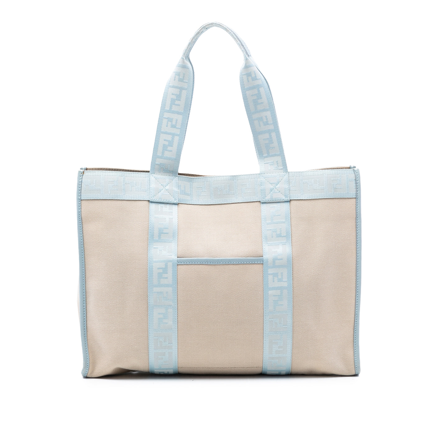 Zucca Trimmed Canvas Tote - Image 1