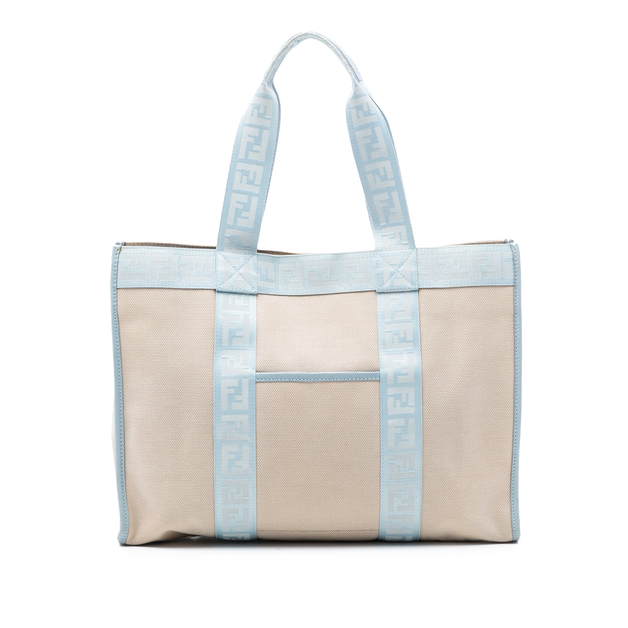 Zucca Trimmed Canvas Tote - Image 1