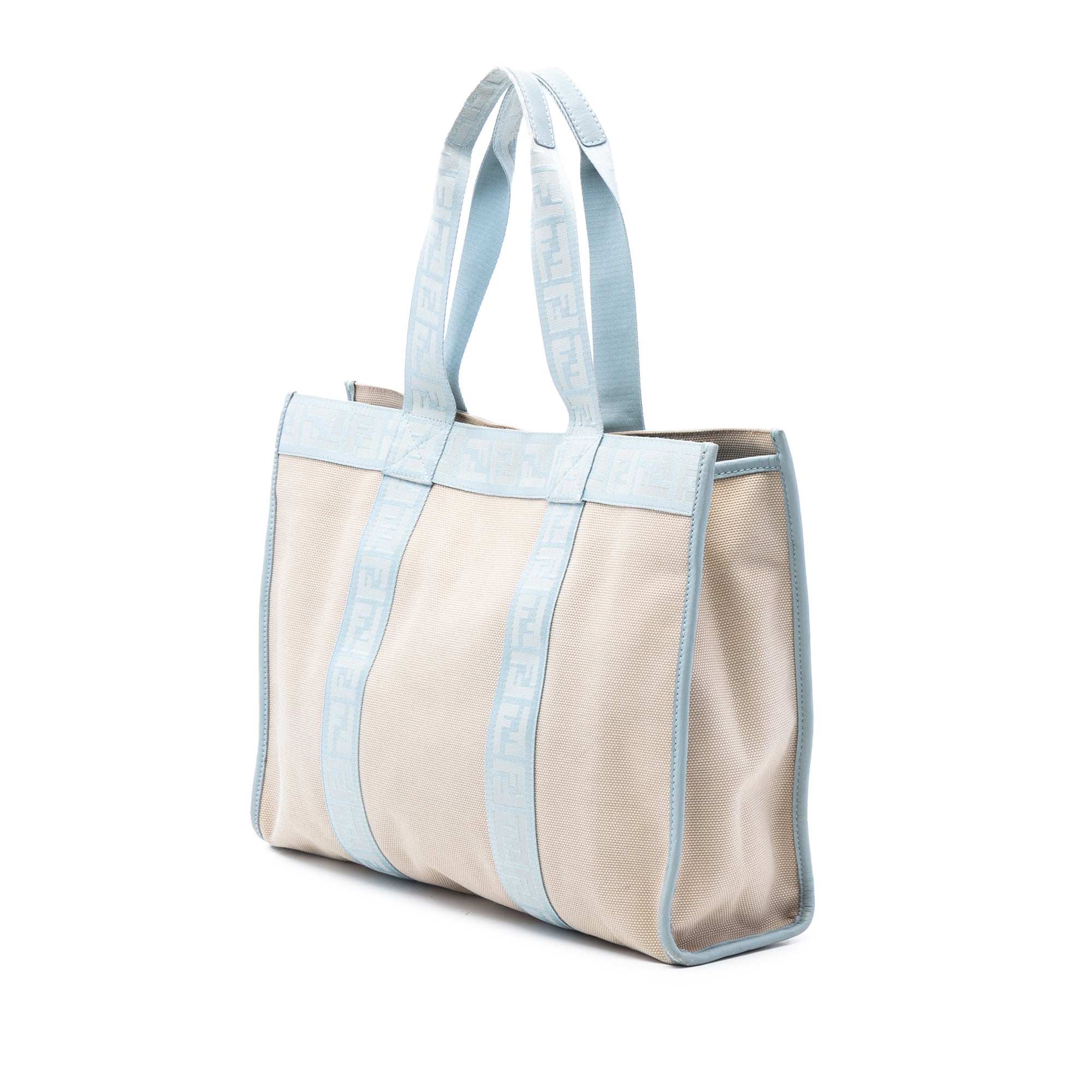 Zucca Trimmed Canvas Tote - Image 2