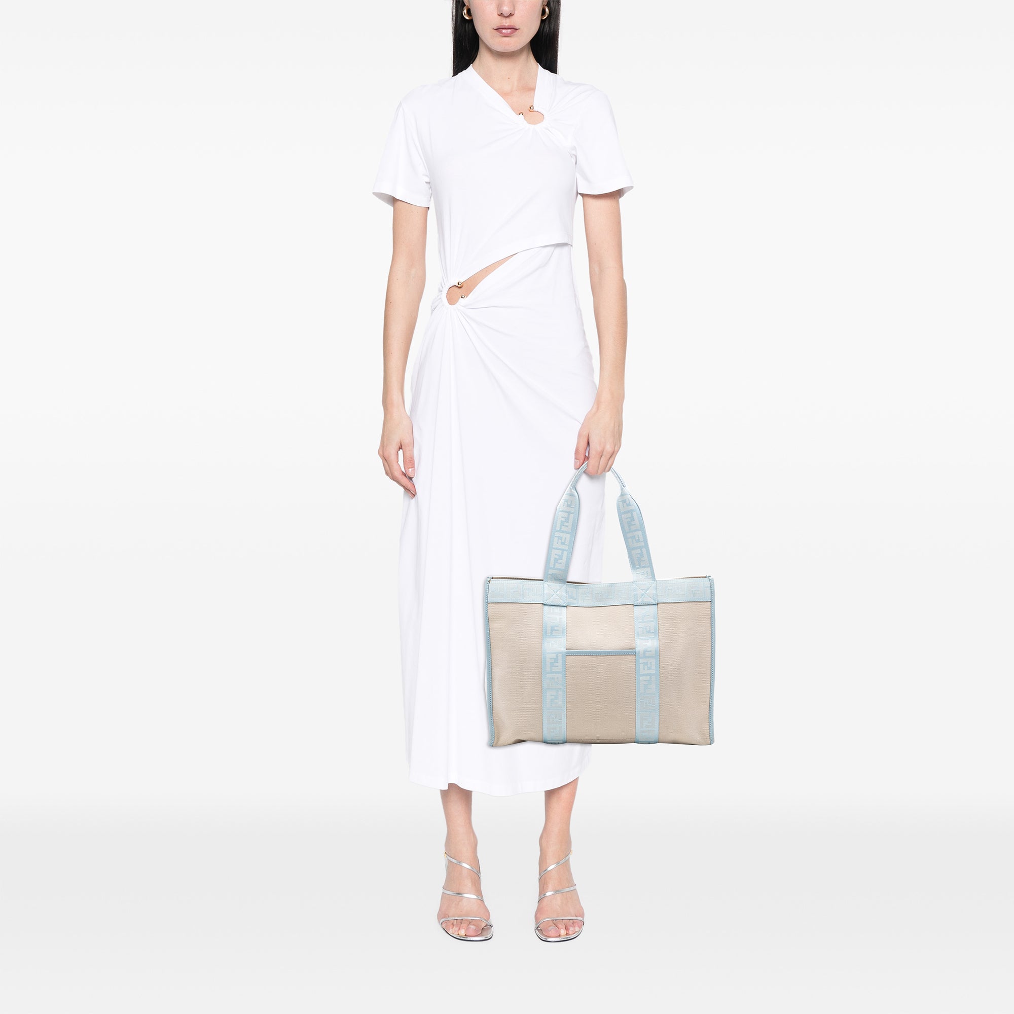 Zucca Trimmed Canvas Tote - Image 7