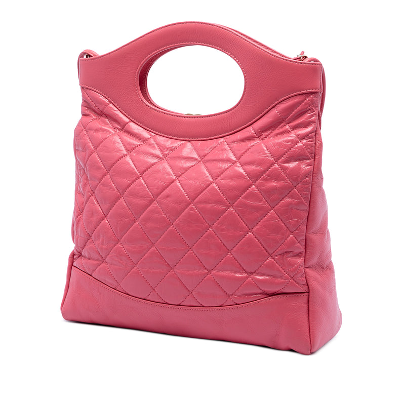 Small Quilted Shiny Aged Calfskin 31 Shopping Bag - Image 2