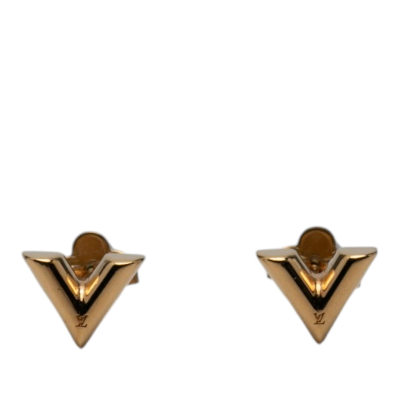 Gold Plated Essential V Stud Earrings - Image 1