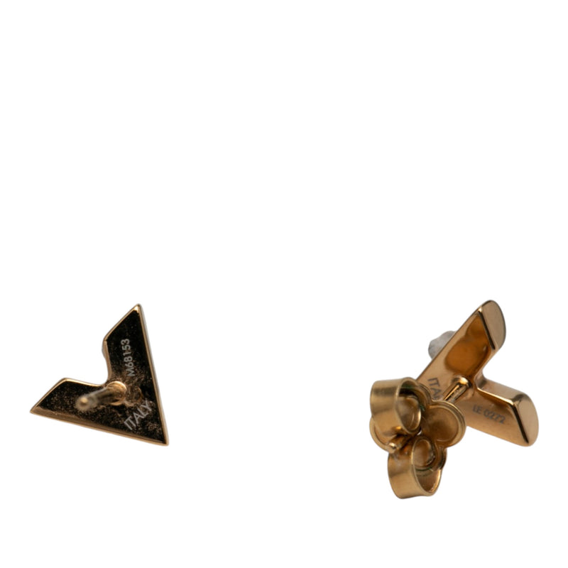 Gold Plated Essential V Stud Earrings - Image 3