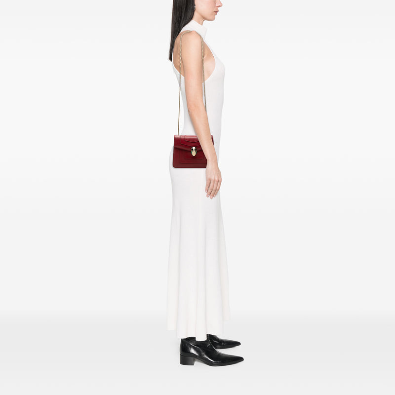 Small Leather Square Serpenti Forever Chain Crossbody - Image 6