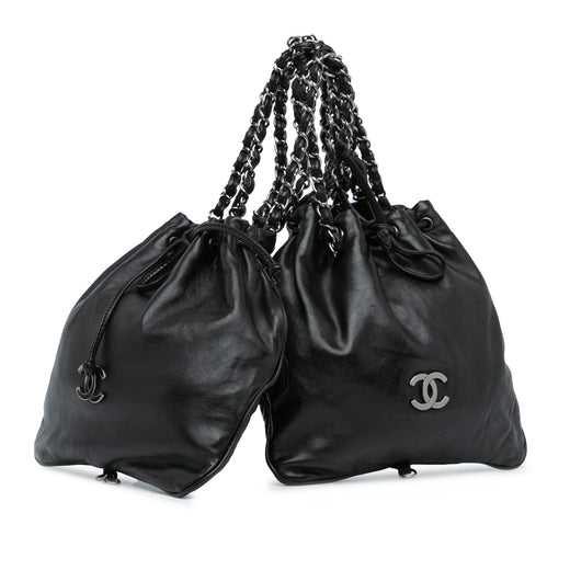 CC Calfskin Dual Twin Chain Handbag - Image 1