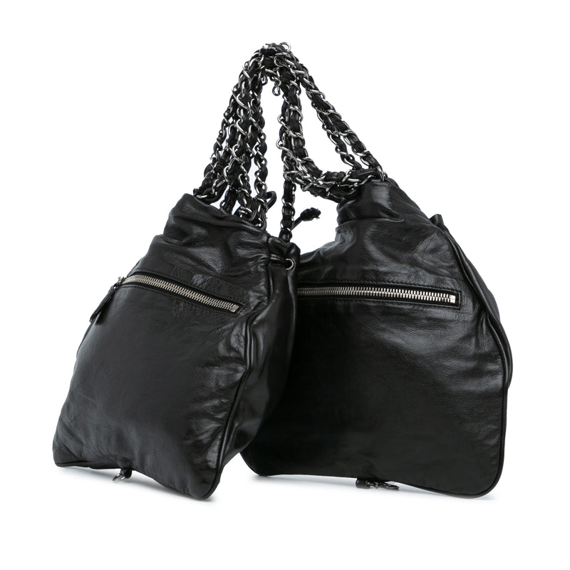 CC Calfskin Dual Twin Chain Handbag - Image 2
