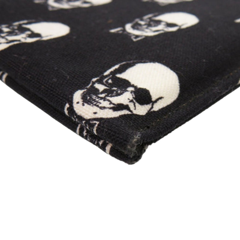 Canvas Skull Print Zip Clutch - Image 6