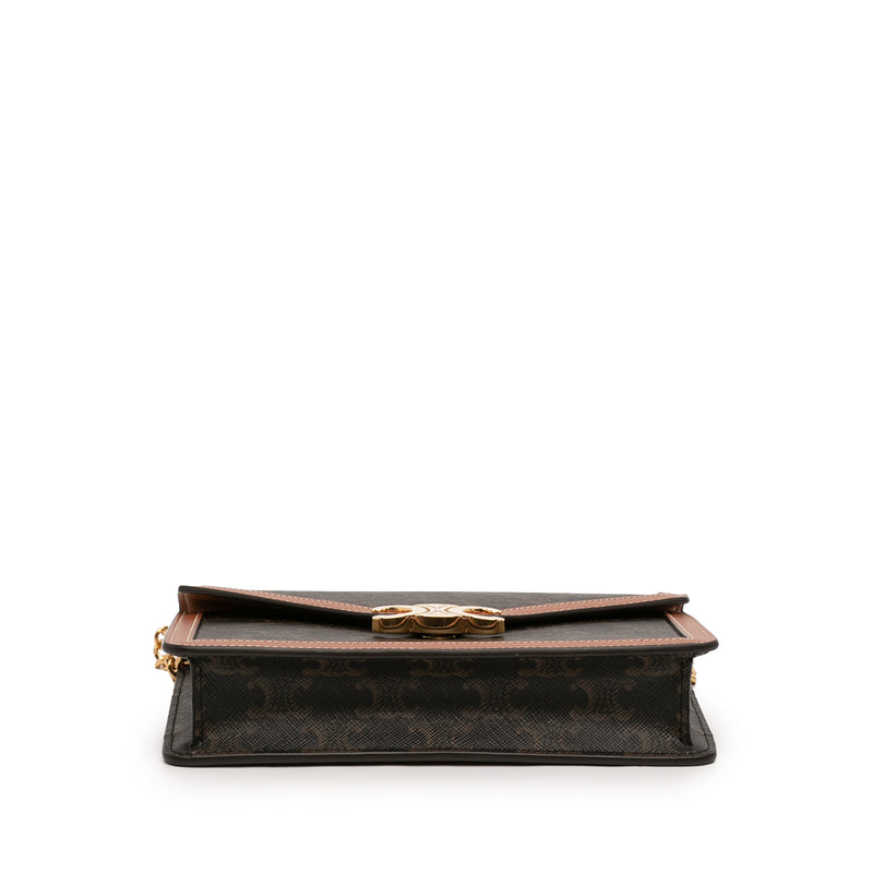 Triomphe Coated Canvas Margo Wallet on Chain - Image 3