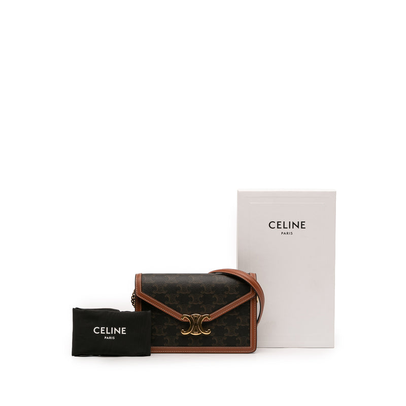 Triomphe Coated Canvas Margo Wallet on Chain - Image 7