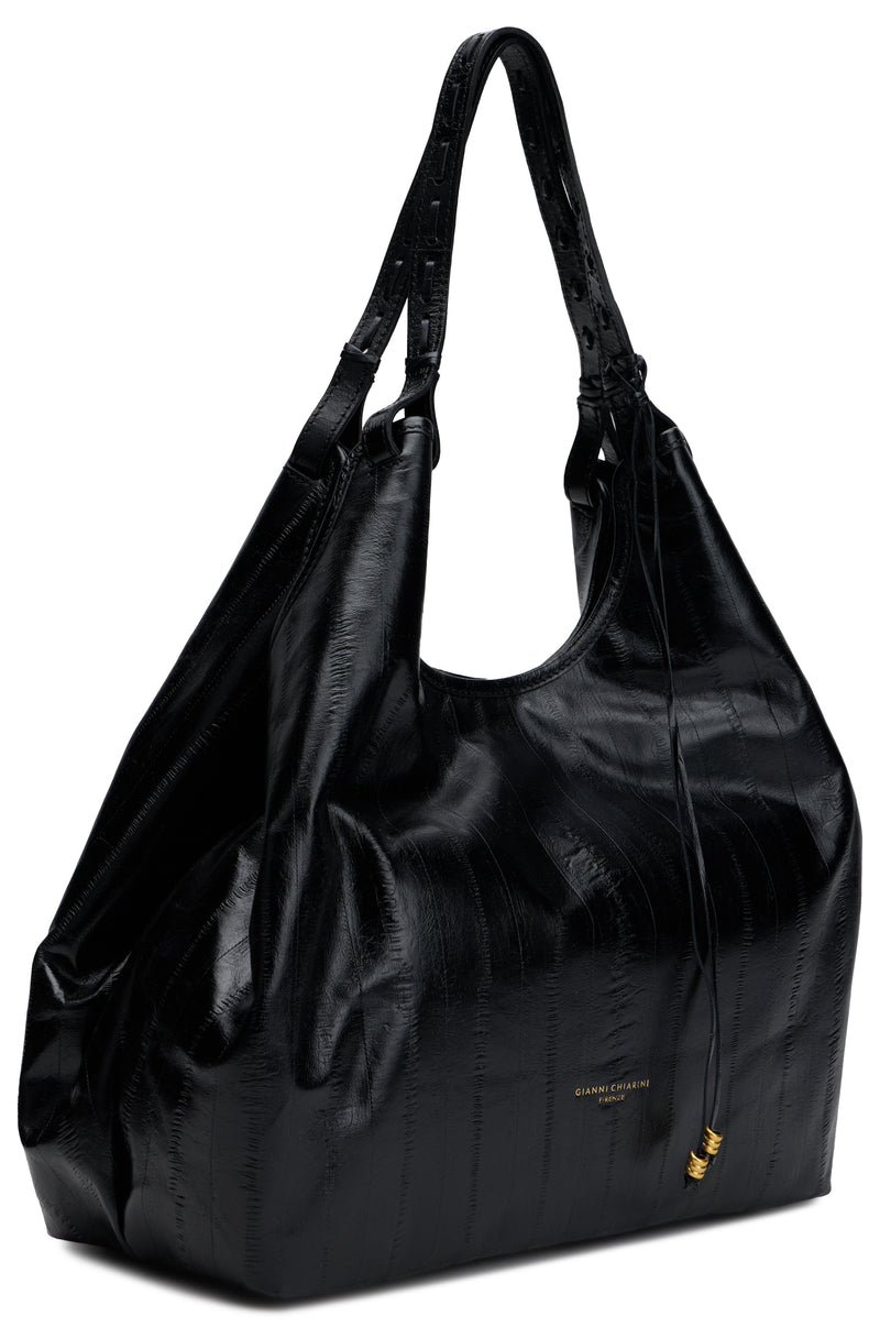Gianni Chiarini Calfskin Hobo Bag — Black