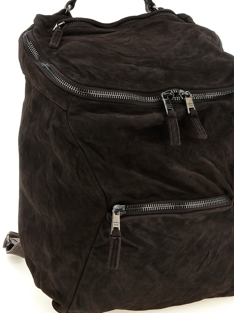 Giorgio Brato Vegetable-Tanned Lambskin Backpack — Brown Vegetable Tanned