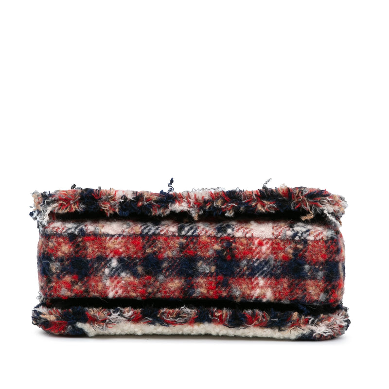CC Tweed and Shearling Single Flap - Image 3