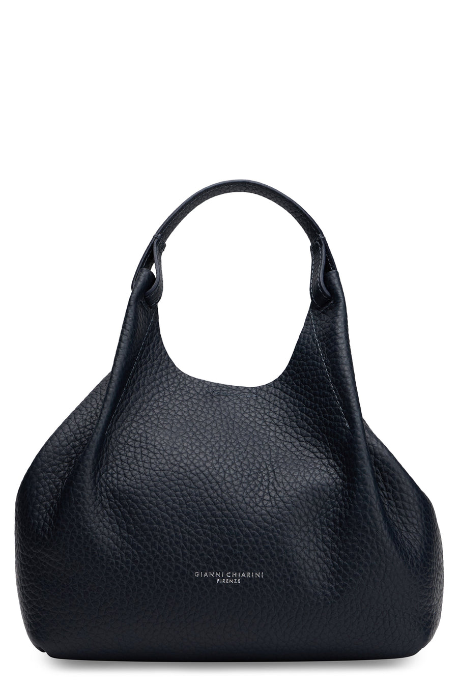 Gianni Chiarini Pebbled Calfskin Hobo Bag — Black