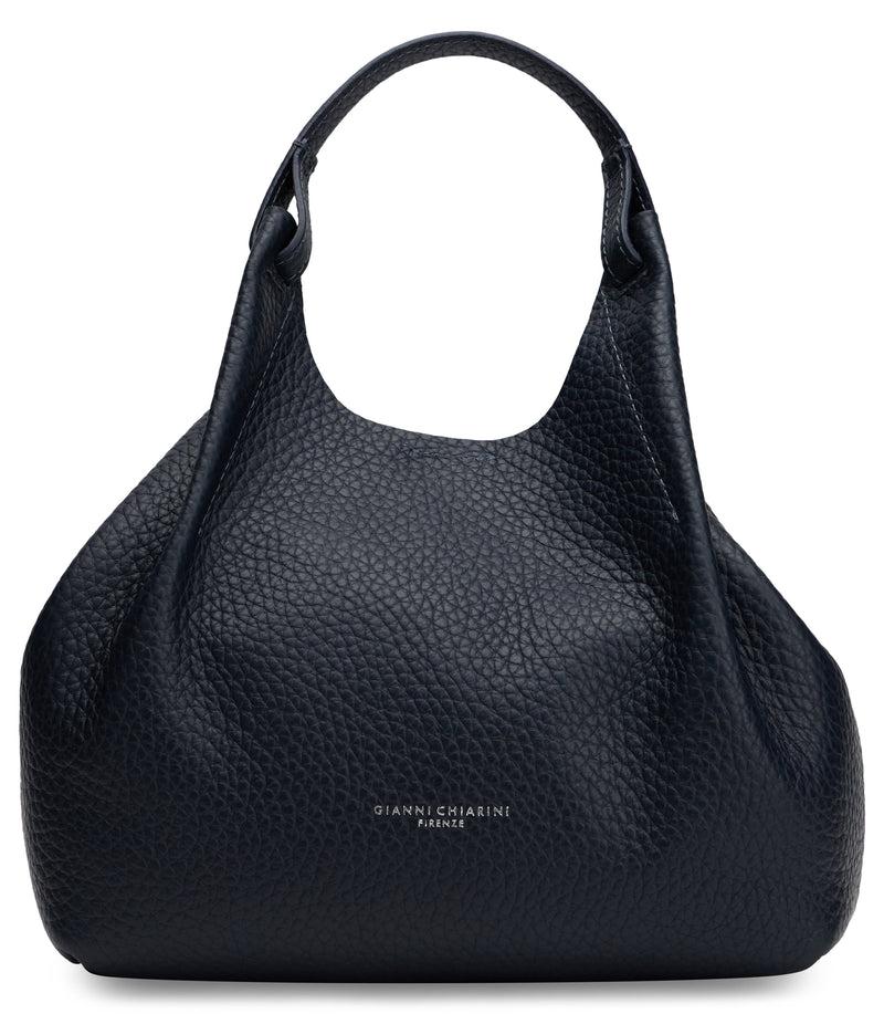Gianni Chiarini Pebbled Calfskin Hobo Bag — Black