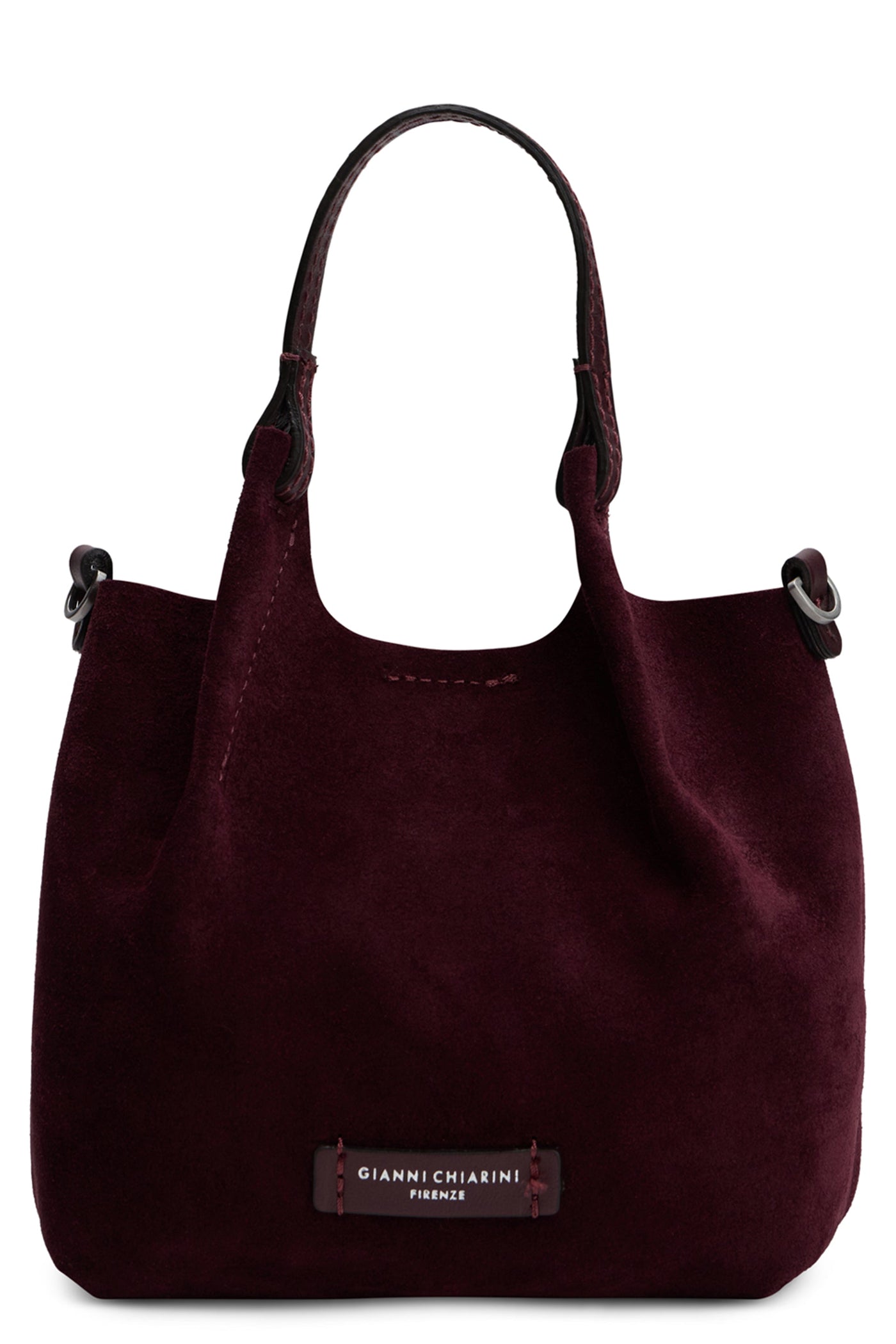 Gianni Chiarini Calfskin Shoulder Bag — Burgundy