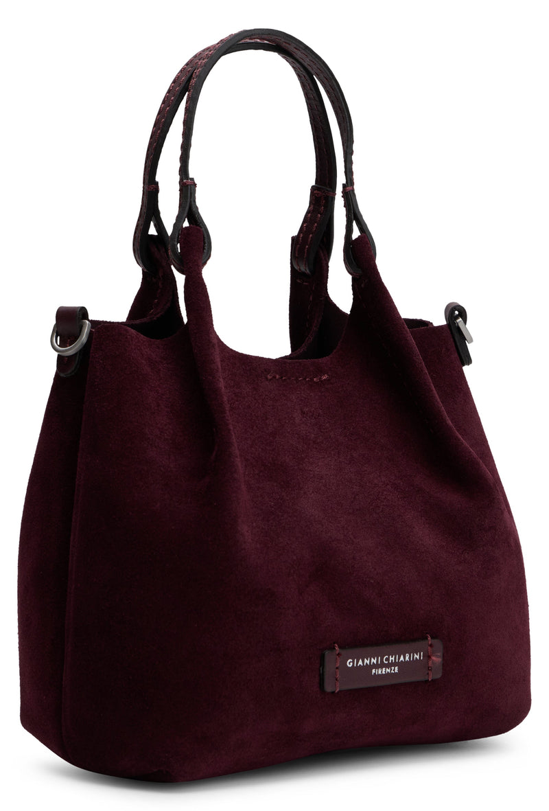 Gianni Chiarini Calfskin Shoulder Bag — Burgundy