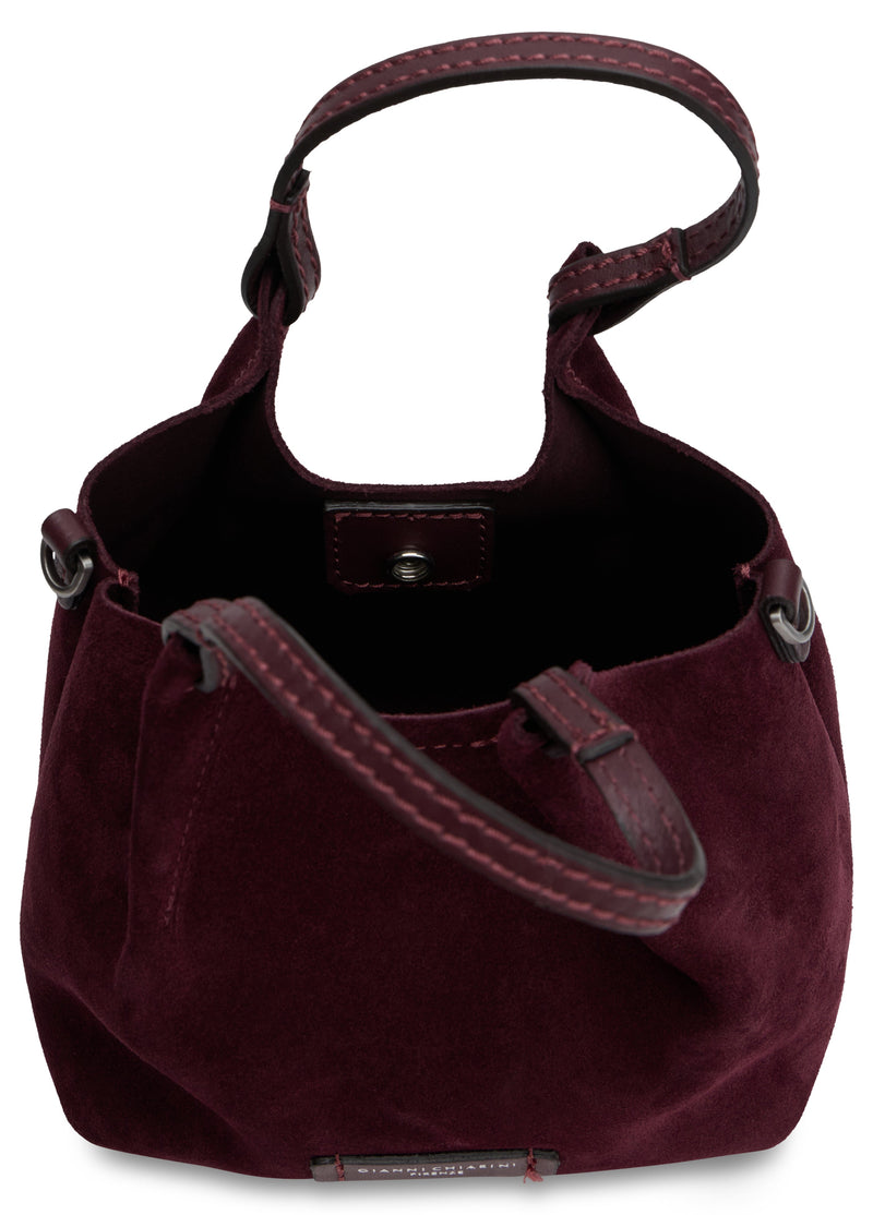 Gianni Chiarini Calfskin Shoulder Bag — Burgundy