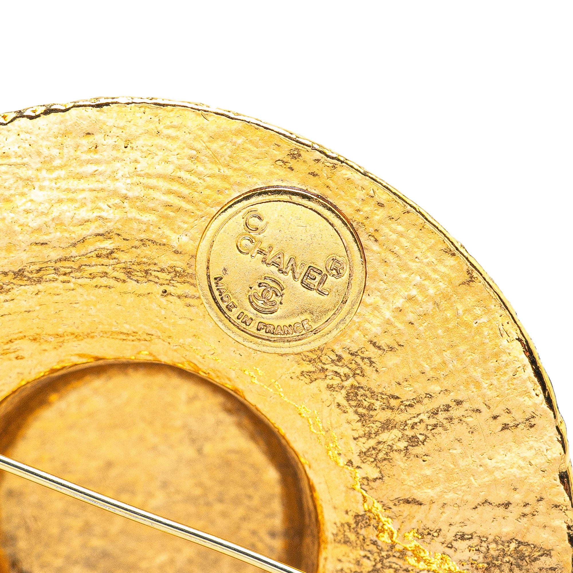 Gold Plated Straw Hat Brooch - Image 4