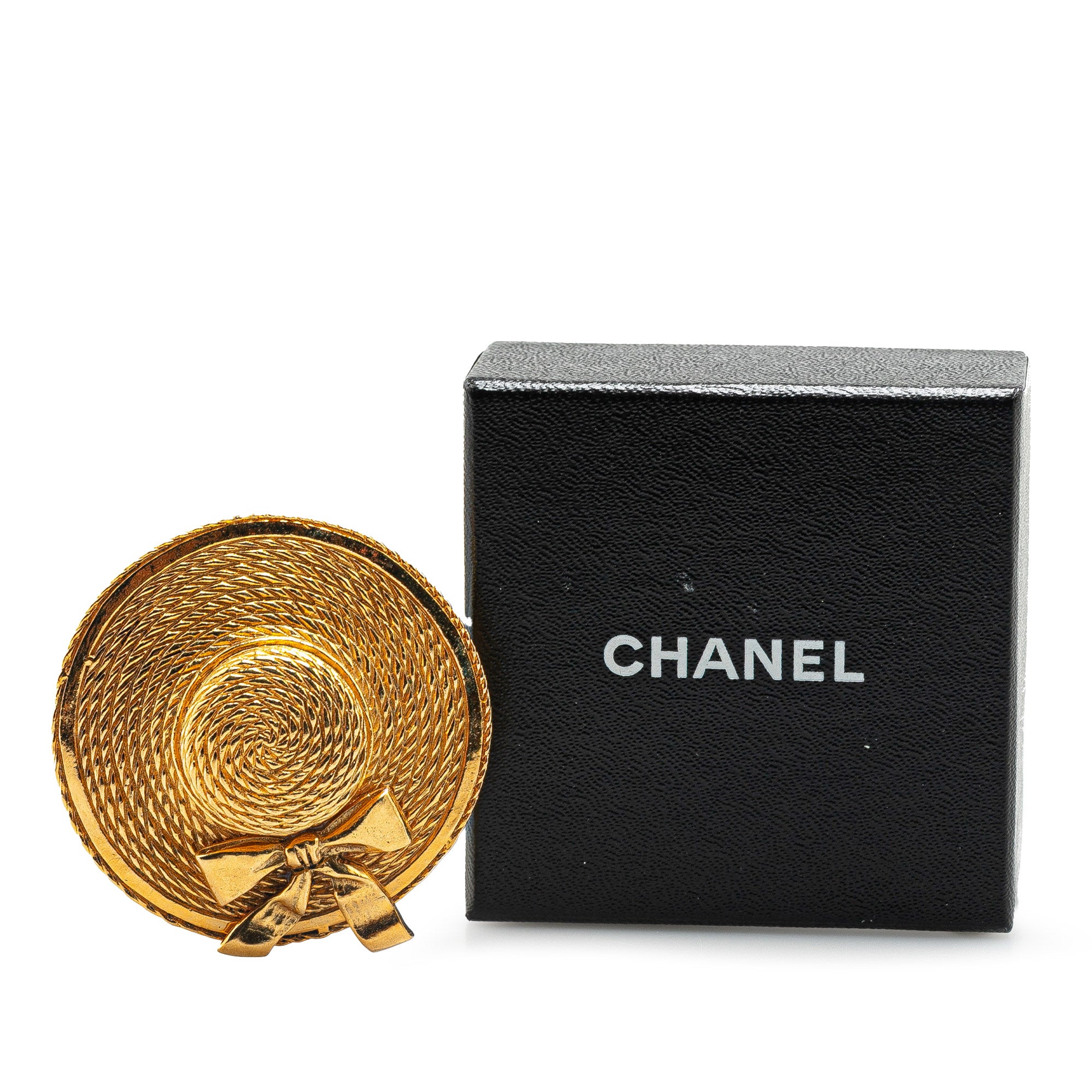 Gold Plated Straw Hat Brooch - Image 5