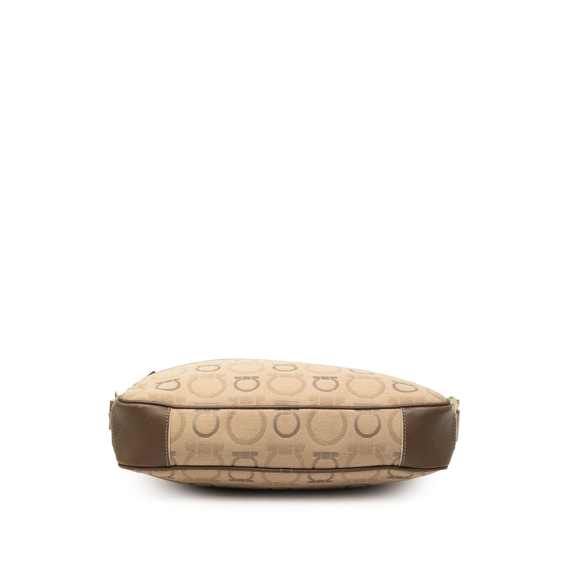 Gancini Canvas Shoulder Bag - Image 3