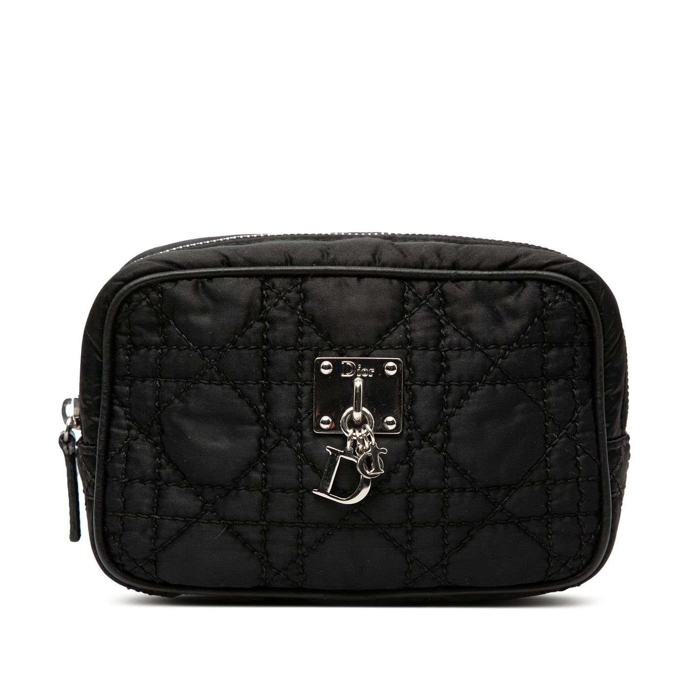 Nylon Cannage Charm Trousse Cosmetic Bag - Image 1