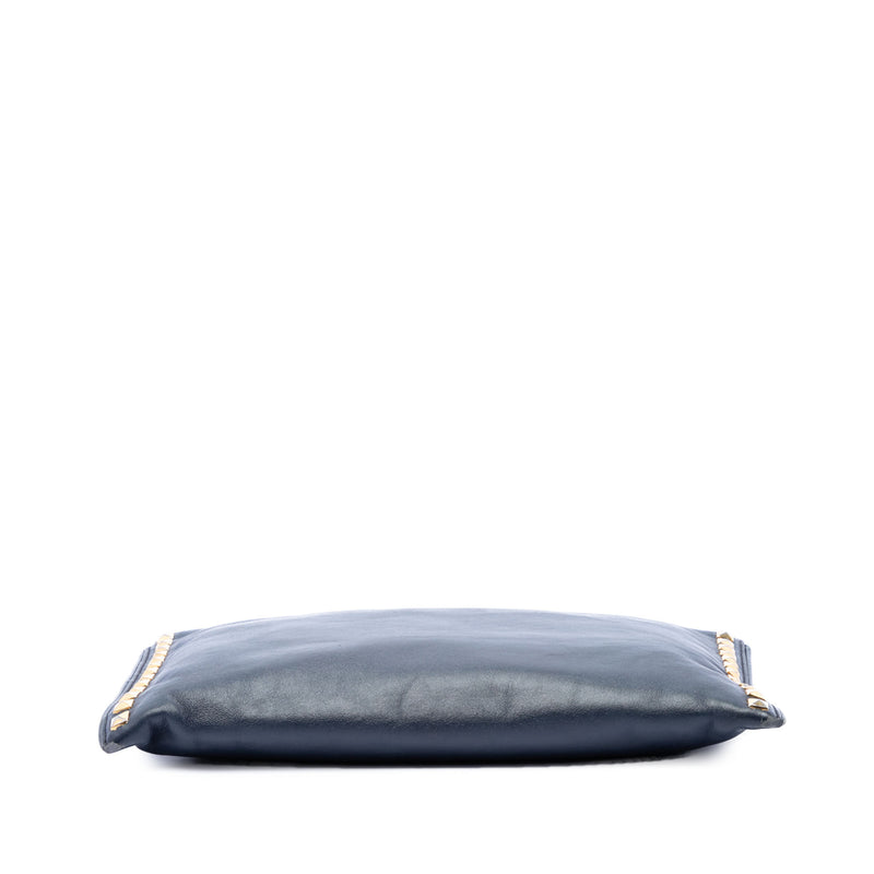 Studded Leather Zip Clutch - Image 3