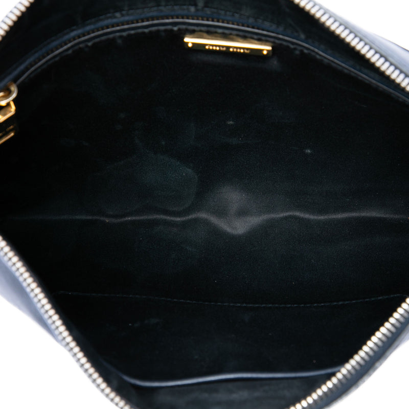 Studded Leather Zip Clutch - Image 4