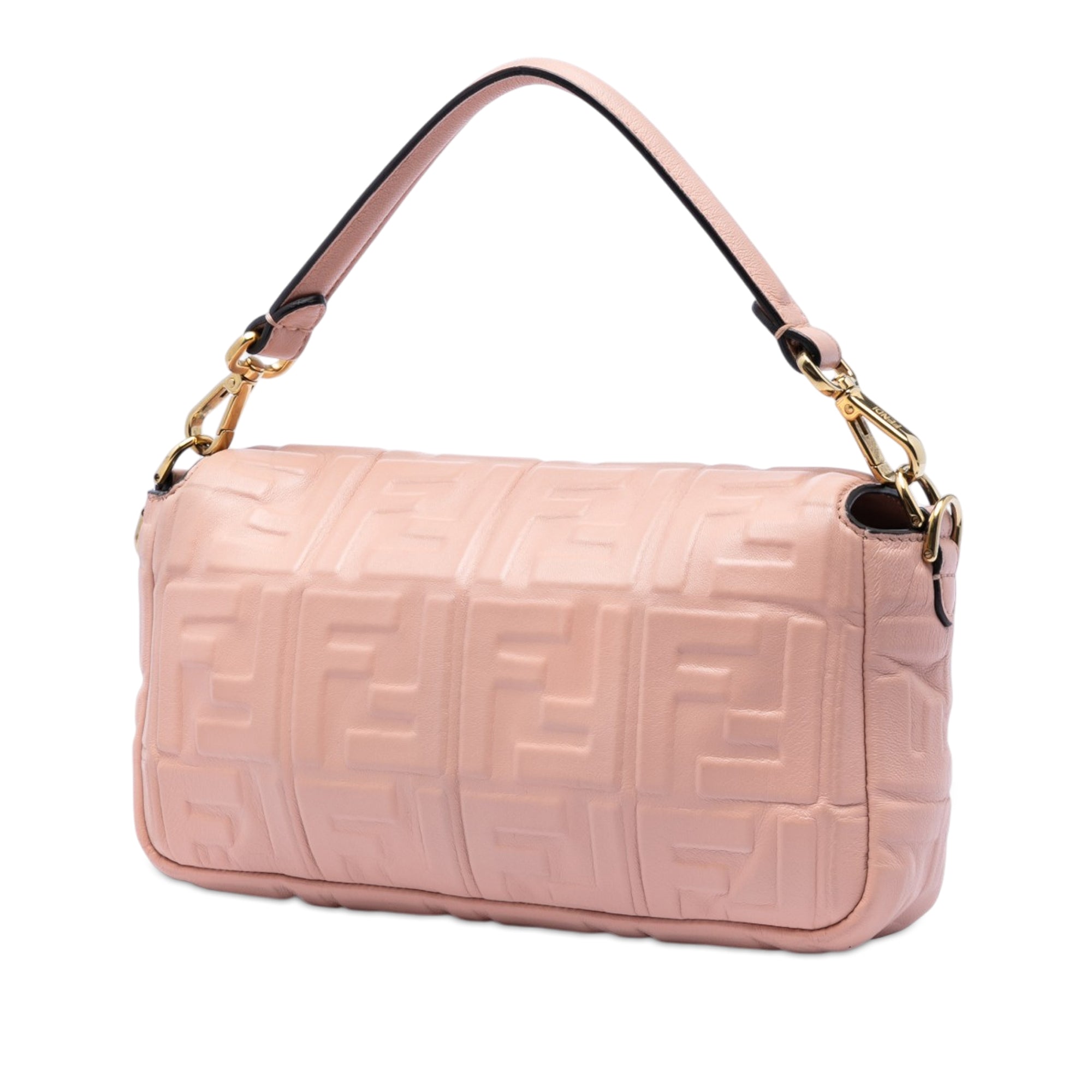 Zucca Embossed Leather Baguette Satchel - Image 2
