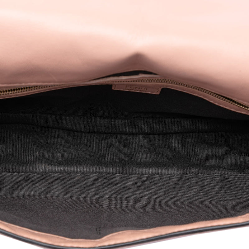 Zucca Embossed Leather Baguette Satchel - Image 4