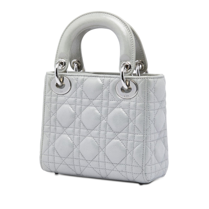 Mini Iridescent Lambskin Cannage Lady Dior - Image 2