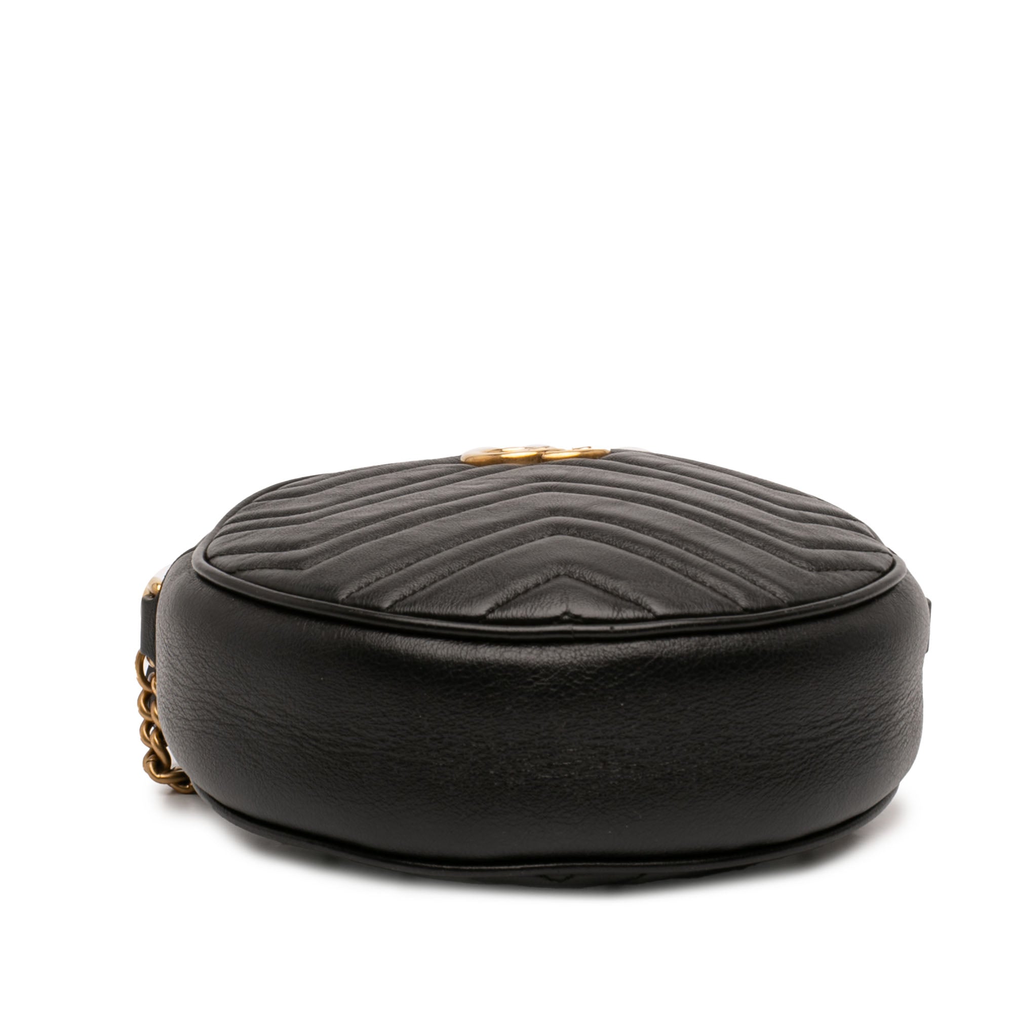 Mini GG Marmont Matelasse Leather Round Crossbody - Image 3