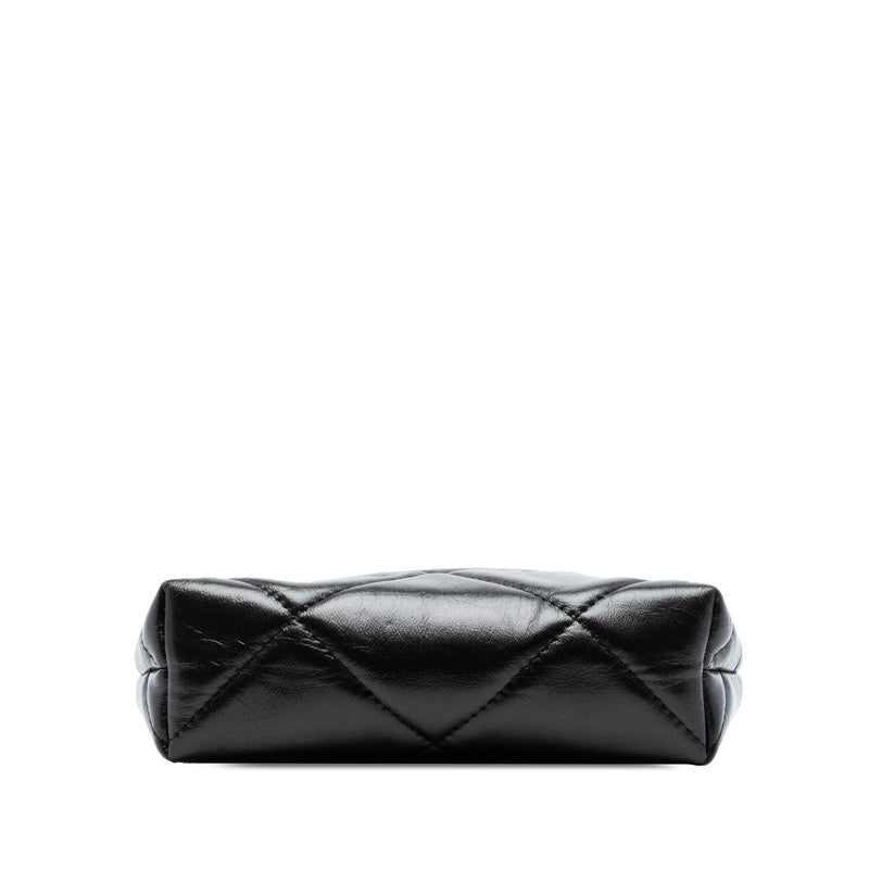 Small CC Quilted Lambskin Kisslock Frame Clutch - Image 3