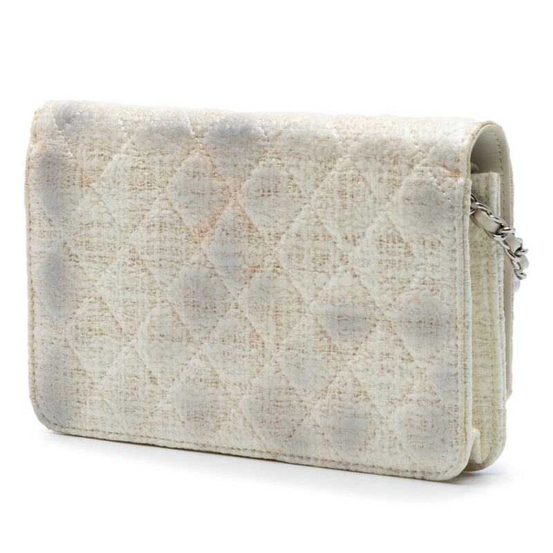 CC Coated Tweed Wallet On Chain - Image 2