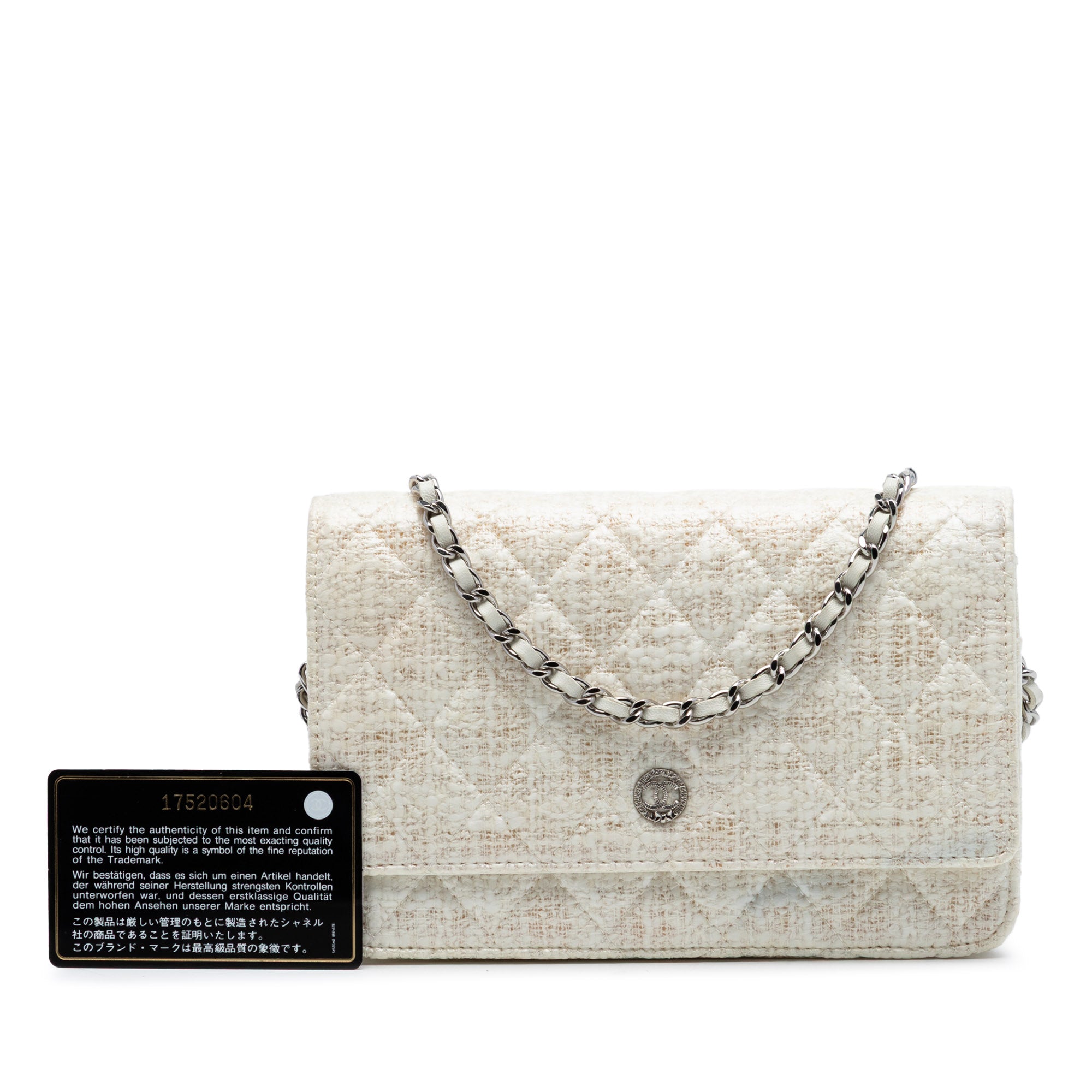 CC Coated Tweed Wallet On Chain - Image 9