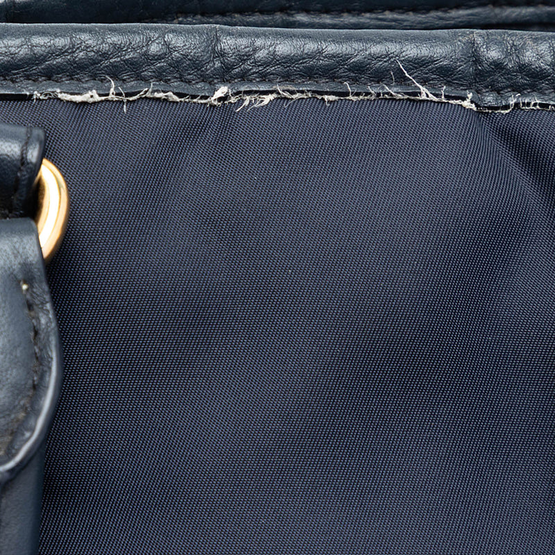 Vitello Daino Trimmed Tessuto Satchel - Image 6